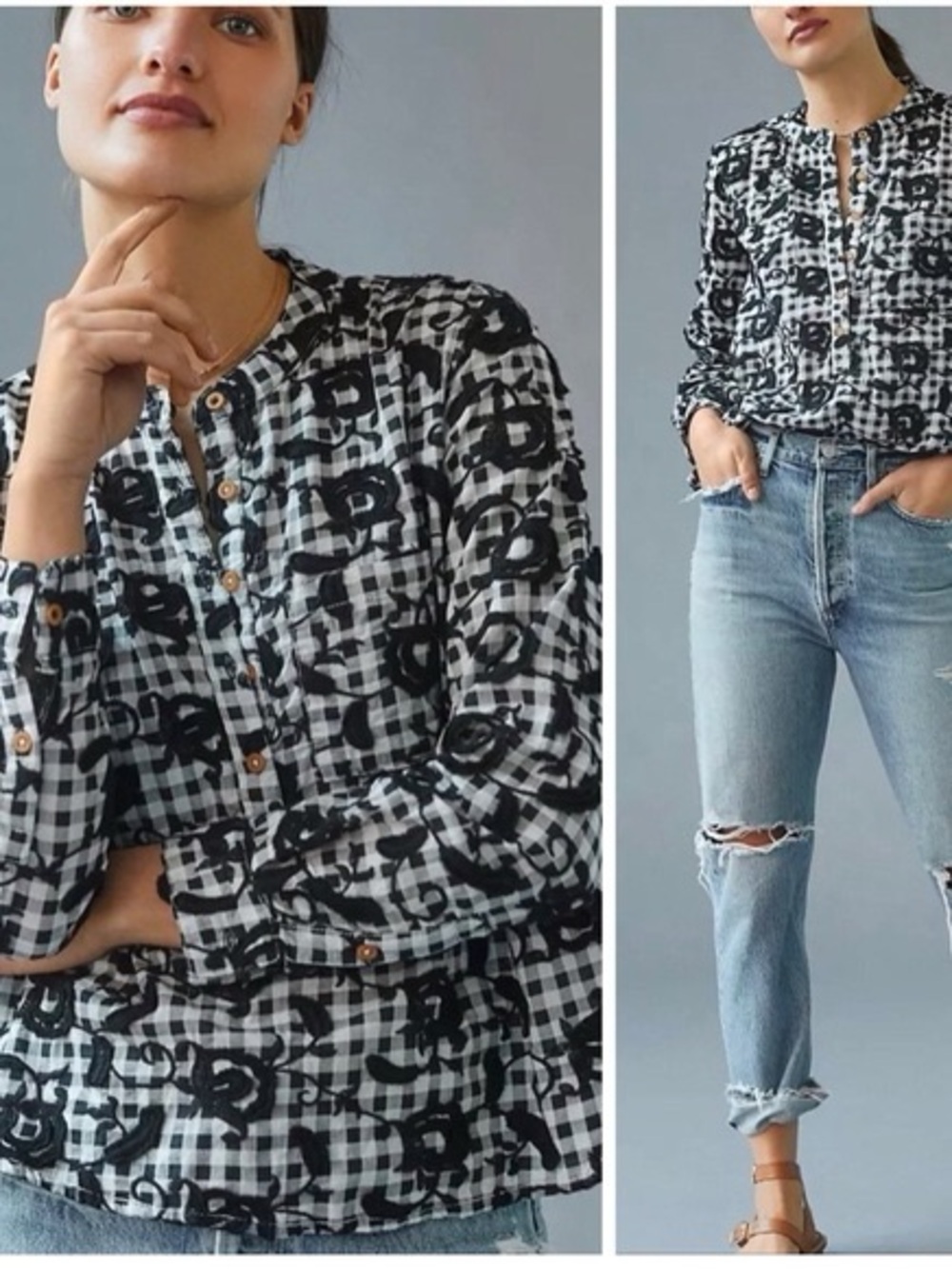 Anthropologie || Pilcro The Whitney Trapeze Buttondown Top Sz S